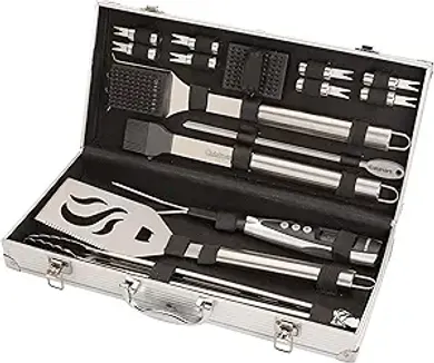 Cuisinart 20-Piece Deluxe BBQ Grill Tool Set with Aluminum Case
