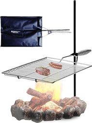 Stromberg Carlson Stake & Grill: 15"x22" Campfire Grill Grate with 36" Stake 
