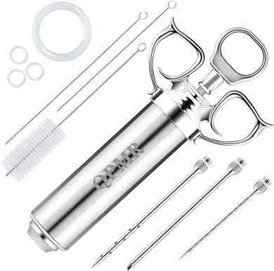 Large Capacity Marinade Injector Kit with 3 Needles
