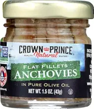 Crown Prince Anchovy Fillets in Olive Oil (1.5 oz) 
