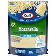 Kraft Natural Shredded Mozzarella Cheese (2% Milk, 7 oz) 
