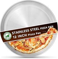 Kevenal Stainless Steel Pizza Pans: 12-inch Round Pizza Tray Set 
