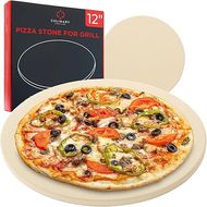 12" Cordierite Pizza Stone for Grill and Oven