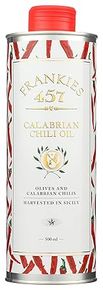 Frankies 457 Spicy Calabrian Chili Oil: Premium Extra Virgin Olive Oil with Italian Chilis, Harvested in Sicily. 
