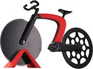 Red Bicycle Pizza Cutter: Robust stainless steel, non-stick, sharp blades.
