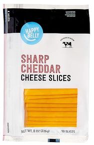 Happy Belly Sharp Cheddar Cheese Slices (8 oz) 
