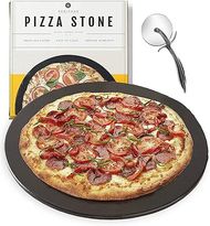 Heritage Ceramic Pizza Stone Set: Non-Stick, Black
