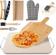 Professional Pizza Stone Set: 8-Piece Kit for Oven & Grill 
