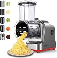 Electric 5-Blade Food Processor: Grates, Slices, and Shreds Cheese, Fruits, & Vegetables
