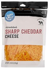 Happy Belly Shredded Sharp Cheddar Cheese (8 oz) 
