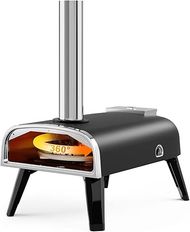 Aidpiza 12" Portable Wood Pellet Pizza Oven:  Rotatable stone, built-in thermometer, perfect for outdoor cooking.
