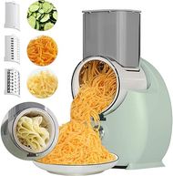 Electric Cheese & Veggie Grater/Slicer: 3 Blades, 2024 Upgrade
