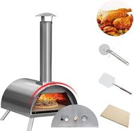 Portable 12" Wood-Fired Pizza Oven: Stainless Steel, Outdoor & Camping Use
