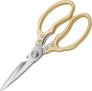 Gold Heavy-Duty Kitchen Shears (8.9") – Multi-purpose for Meat, Fish, & Food.
