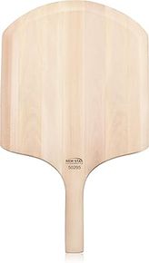 Restaurant-Grade Wooden Pizza Peel with 16" Plate and 10" Handle 
