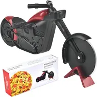 Red Stainless Steel Motorcycle Pizza Cutter Wheel
