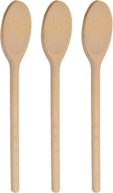 Natural Beechwood Cooking Spoons (3-pack, 12")
